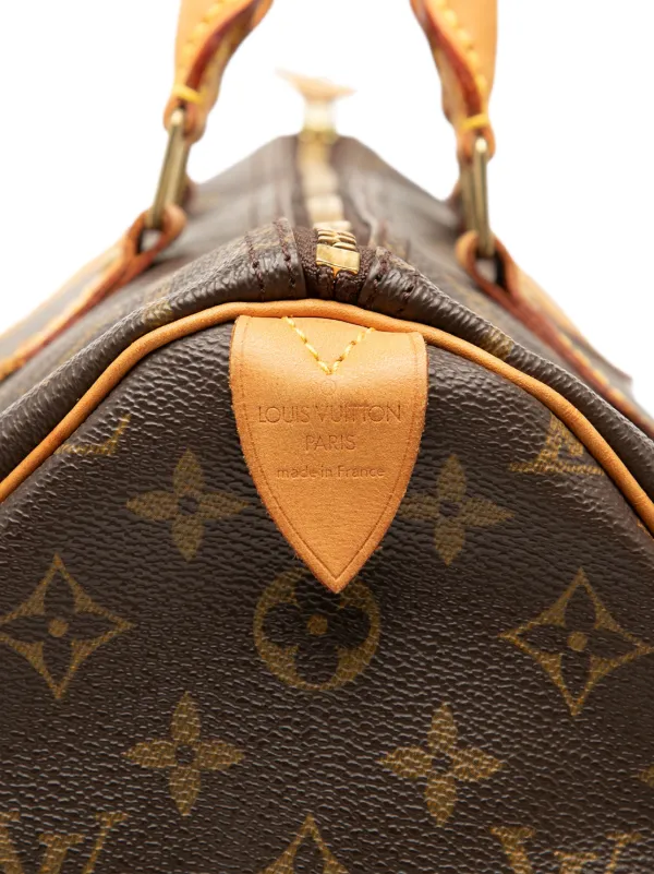 Louis Vuitton Pre-Owned 2002 Monogram Speedy 35 Boston Bag | Brown