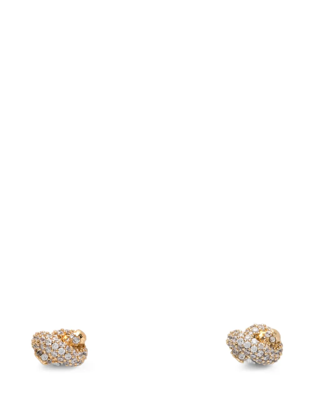 Kate Spade Sailor's Knot crystal-embellished earrings - Oro