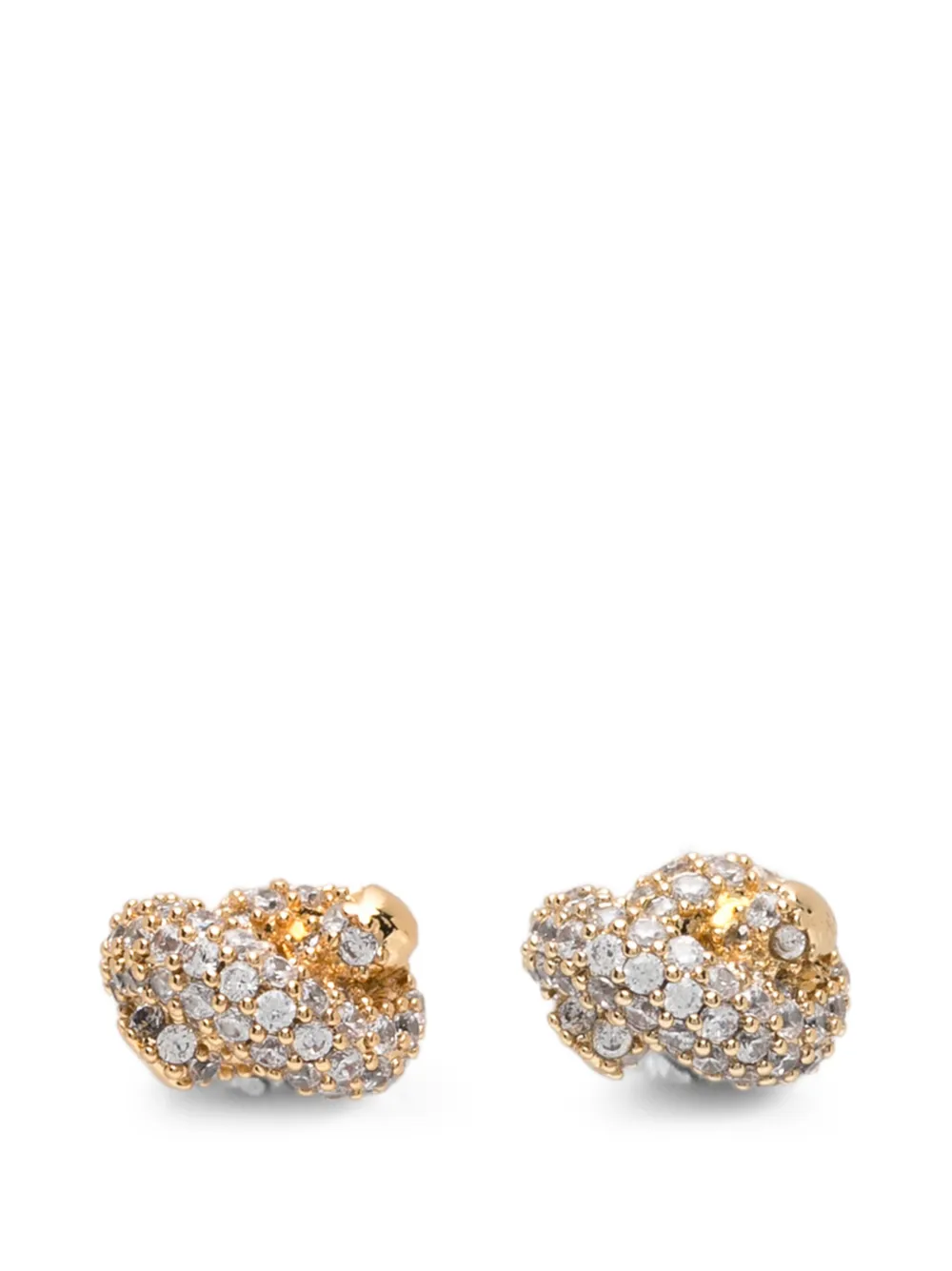 Kate Spade Sailor's Knot crystal-embellished earrings - Oro