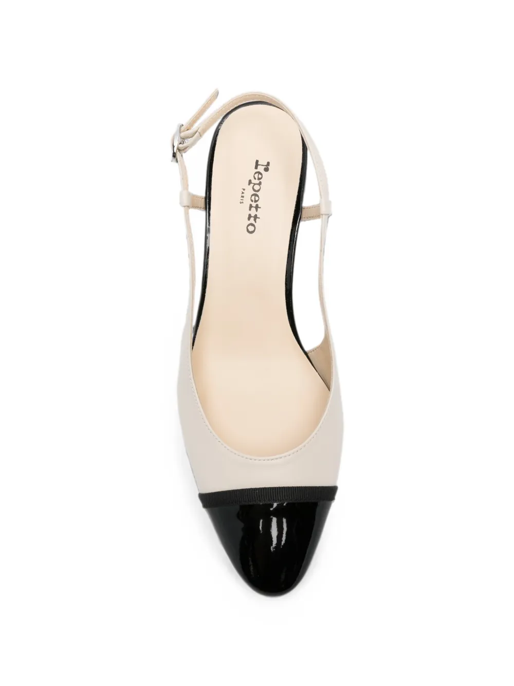 Repetto Astrid cap-toe slingback pumps Beige