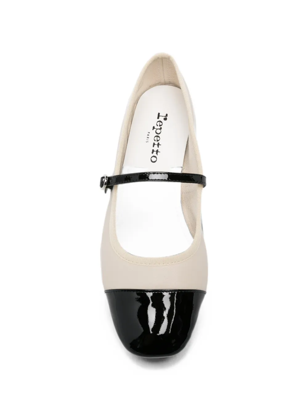 Repetto Georgiana ballerina's met gespsluiting en kapneus Beige