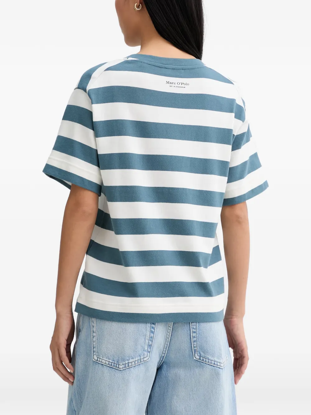 Marc O'Polo T-shirt met borstzak Blauw