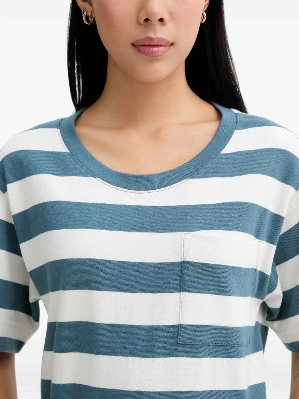 Marc O'Polo T-shirt met borstzak Blauw