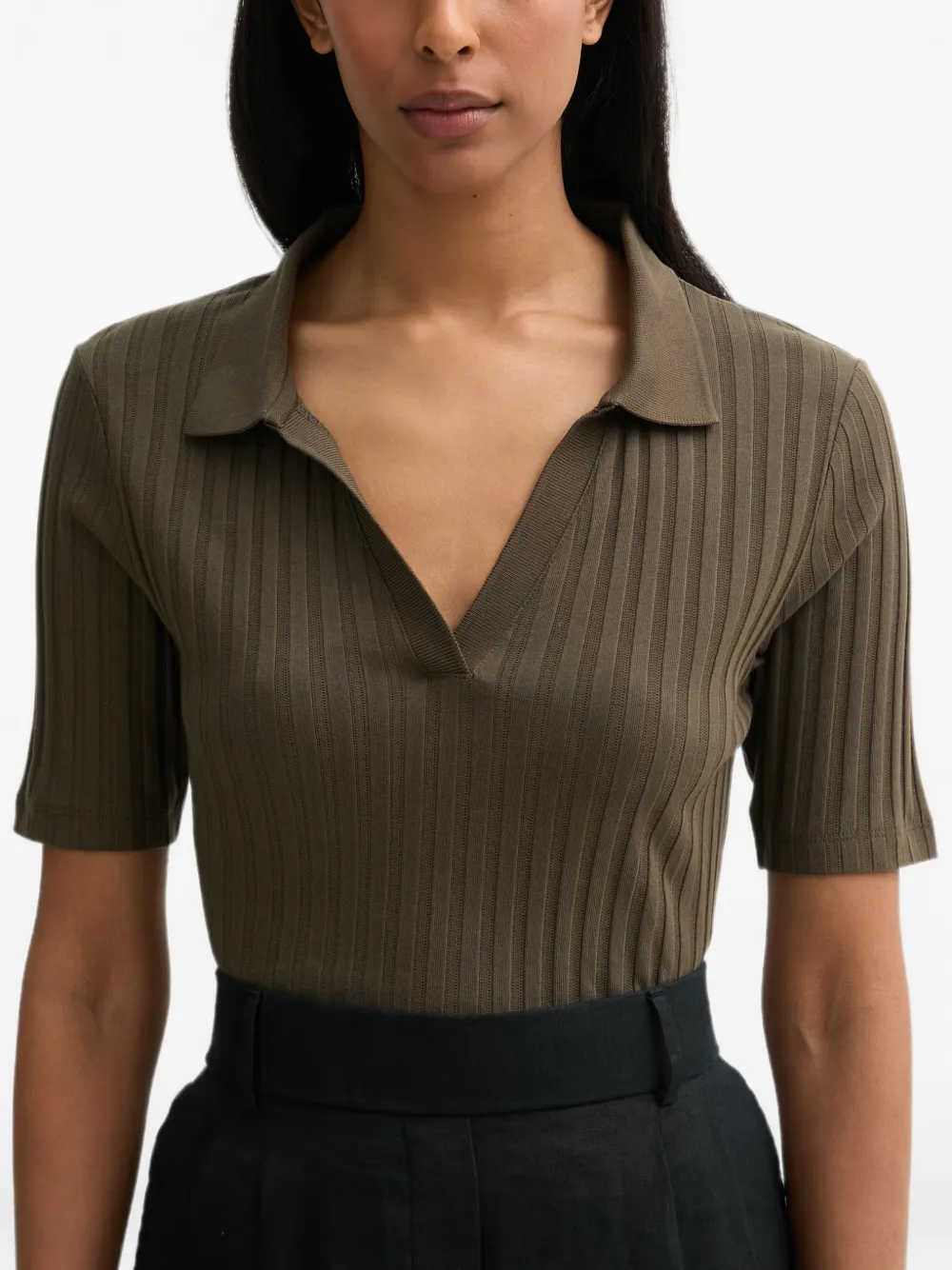 Marc O'Polo T-shirt met V-hals Groen