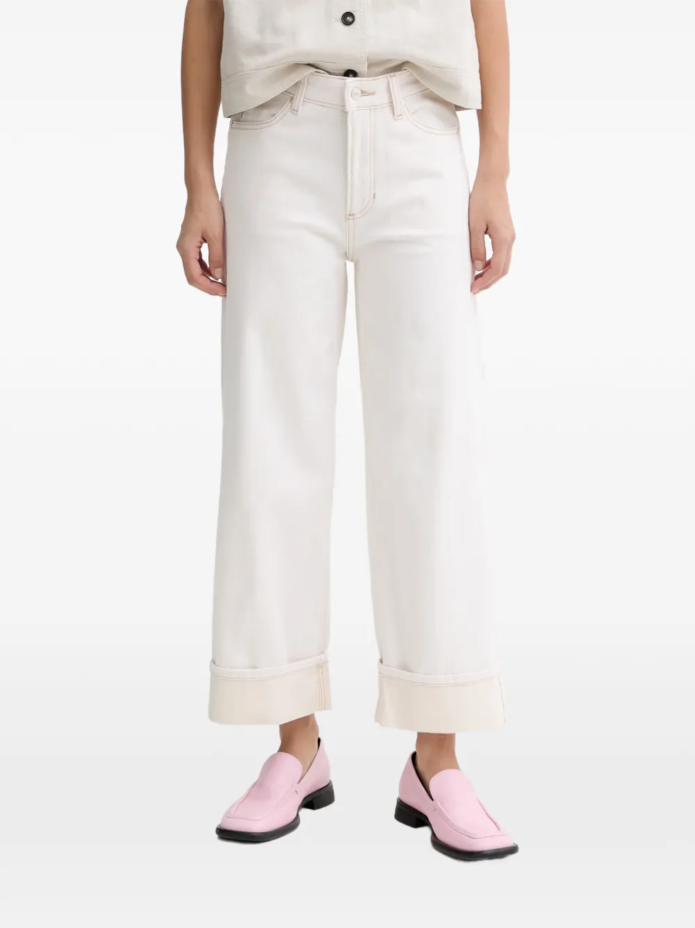 Marc O'Polo turn-up cuff jeans - Bianco