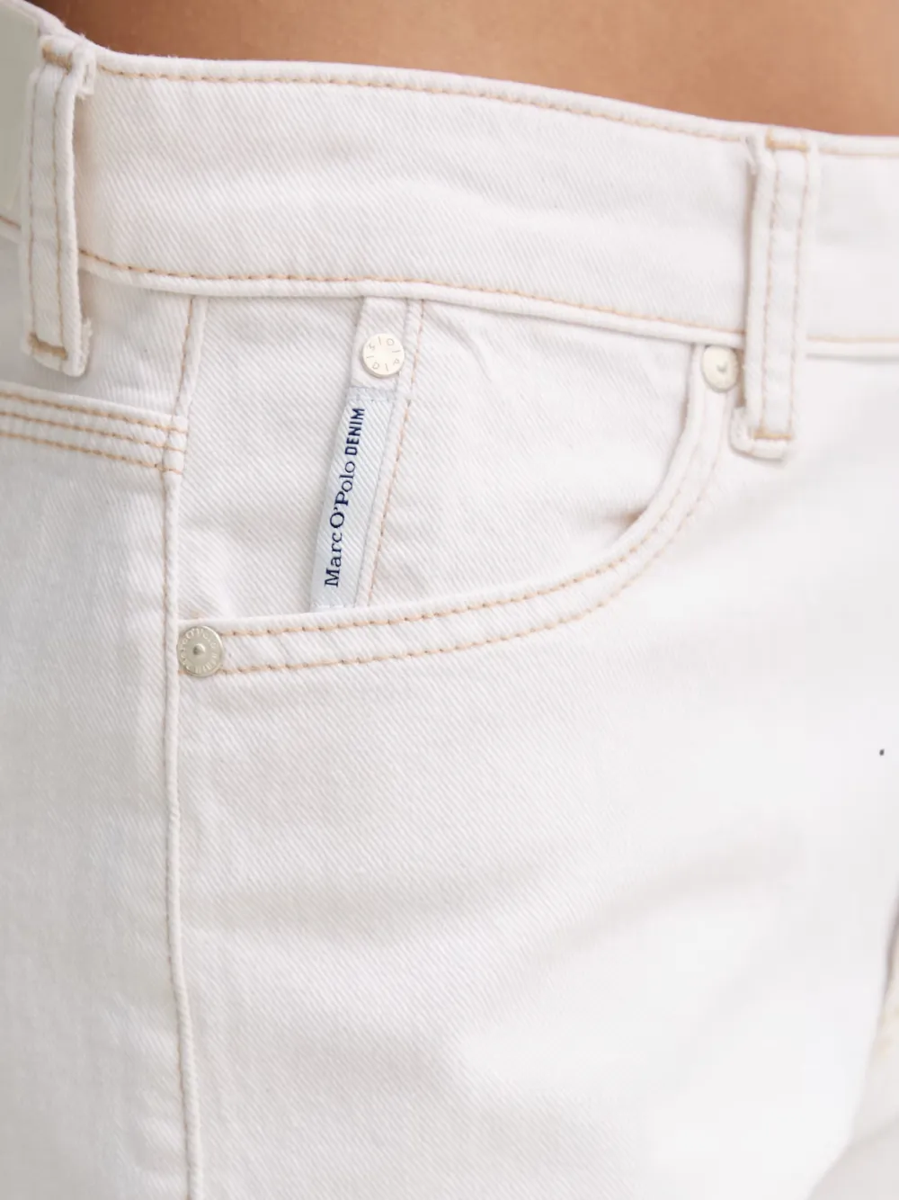 Marc O'Polo turn-up cuff wide-leg jeans Wit