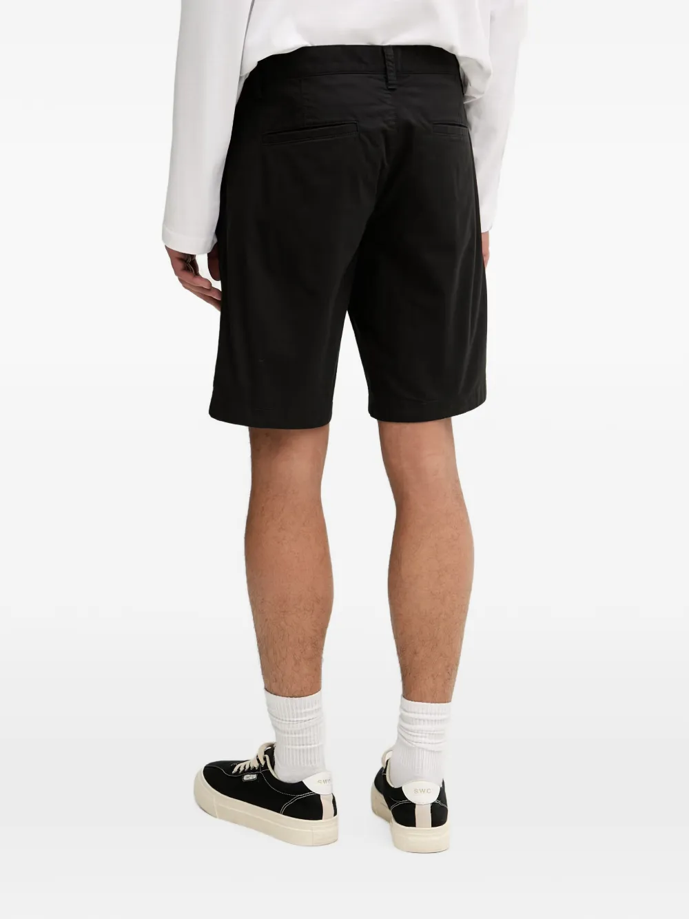 Marc O'Polo Shorts met geborduurd logo Zwart