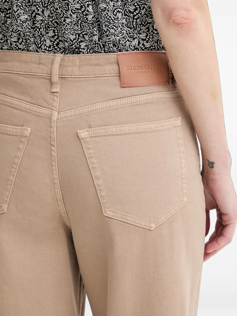 Marc O'Polo cropped wide-leg jeans Beige