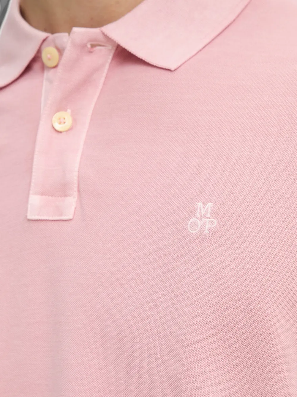Marc O'Polo Piqué poloshirt met geborduurd logo Roze