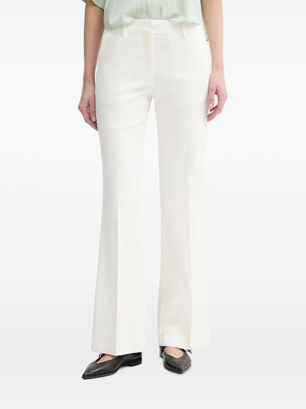 Marc O'Polo pressed-crease flared trousers