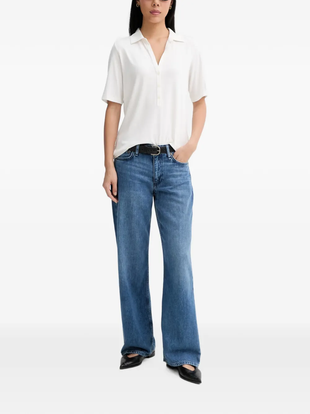 Marc O'Polo Poloshirt met korte mouwen Wit