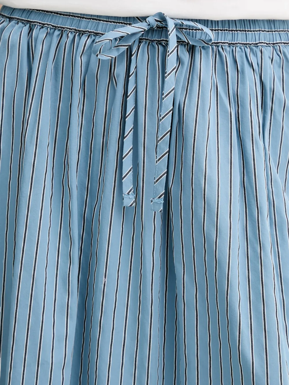Marc O'Polo Rok met trekkoord en verticale streep Blauw