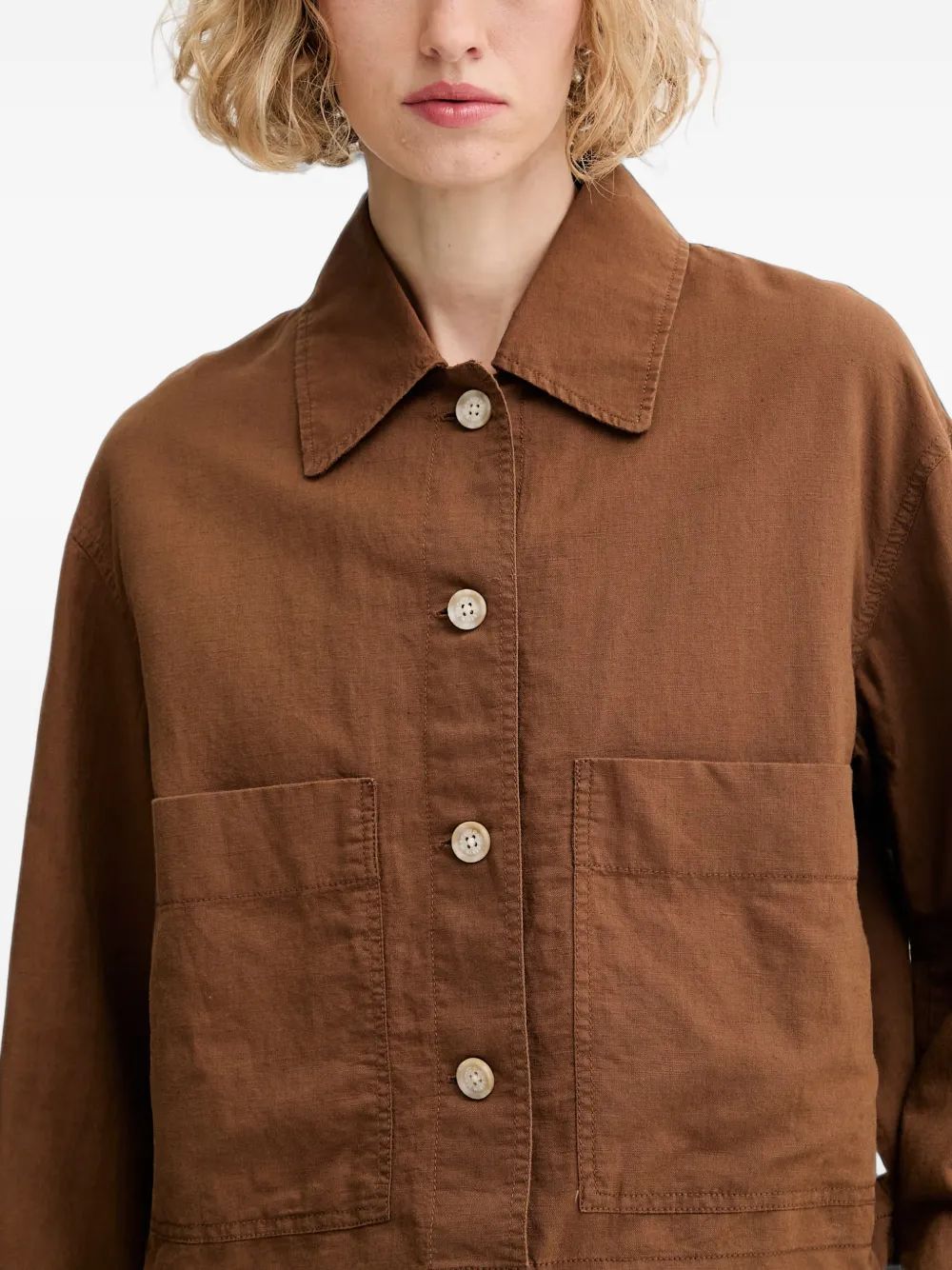 Marc O'Polo Button-down donsjack Bruin