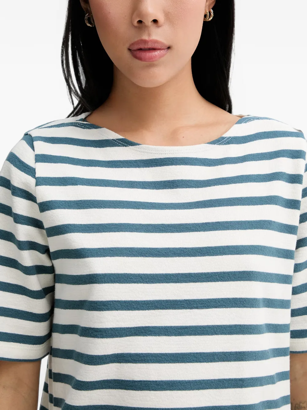 Marc O'Polo Gestreept T-shirt Wit