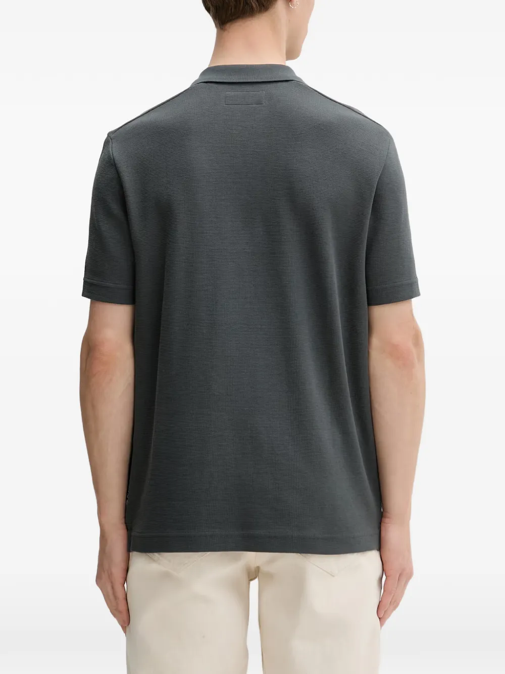 Marc O'Polo T-shirt met wafelpatroon Groen