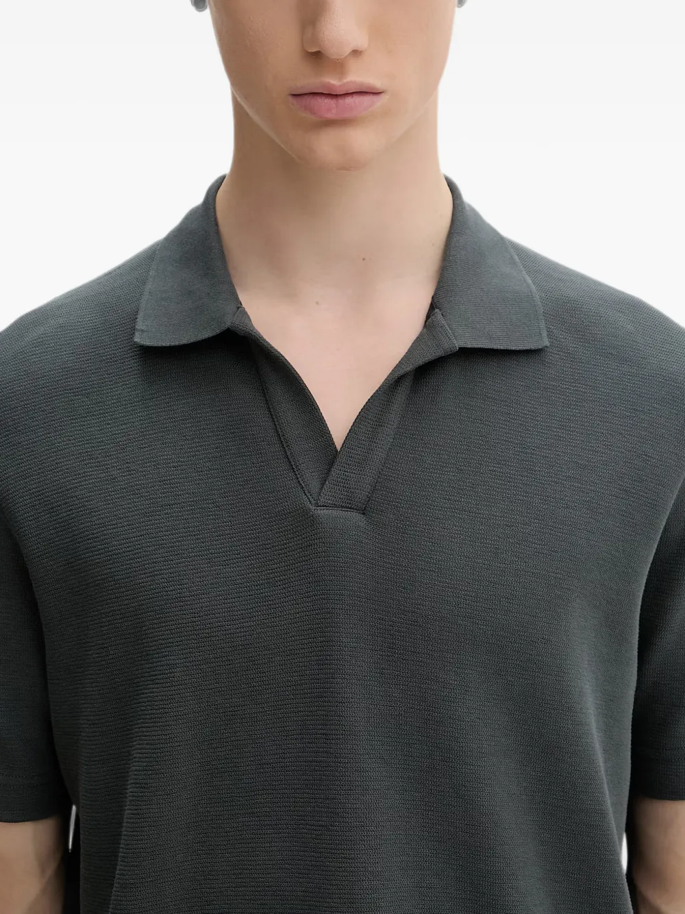Marc O'Polo T-shirt met wafelpatroon Groen