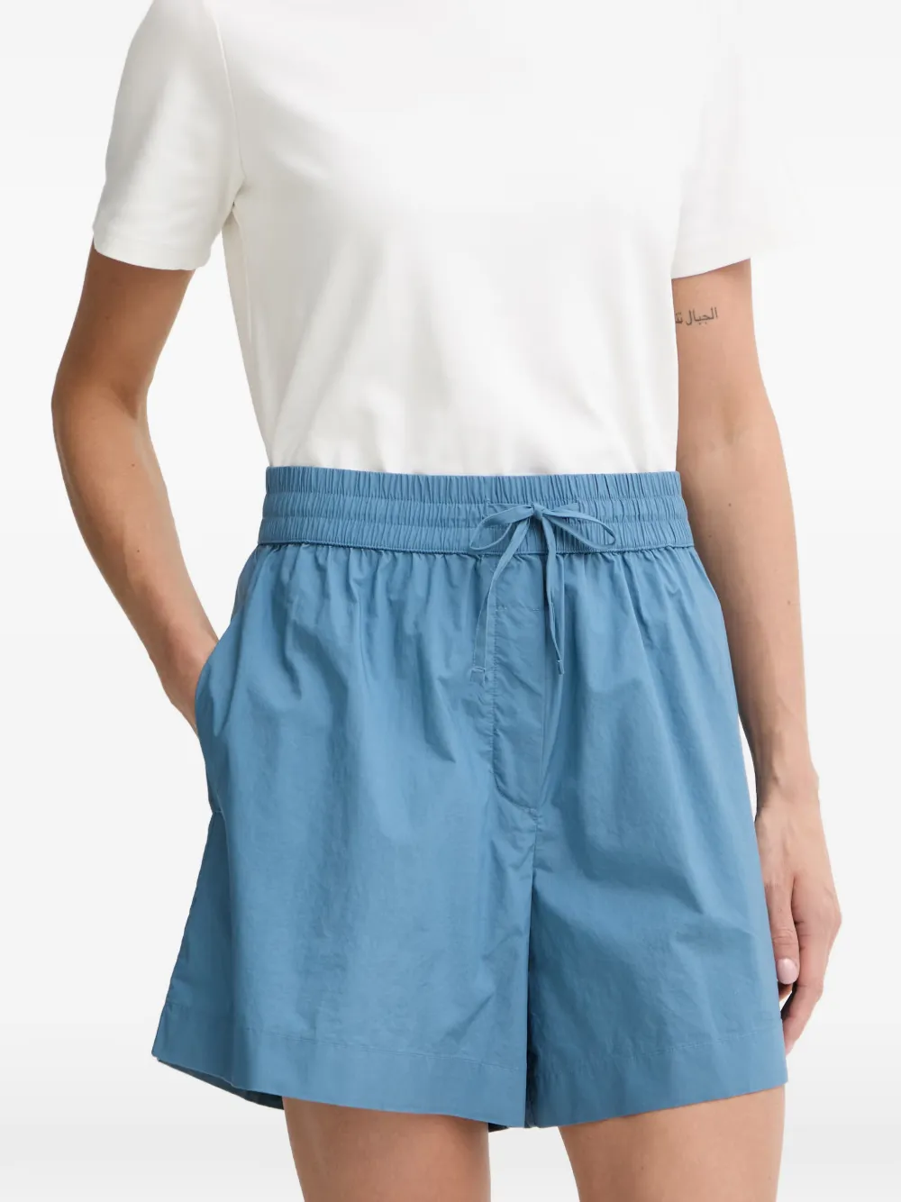 Marc O'Polo drawstring elasticated-waist shorts Blauw