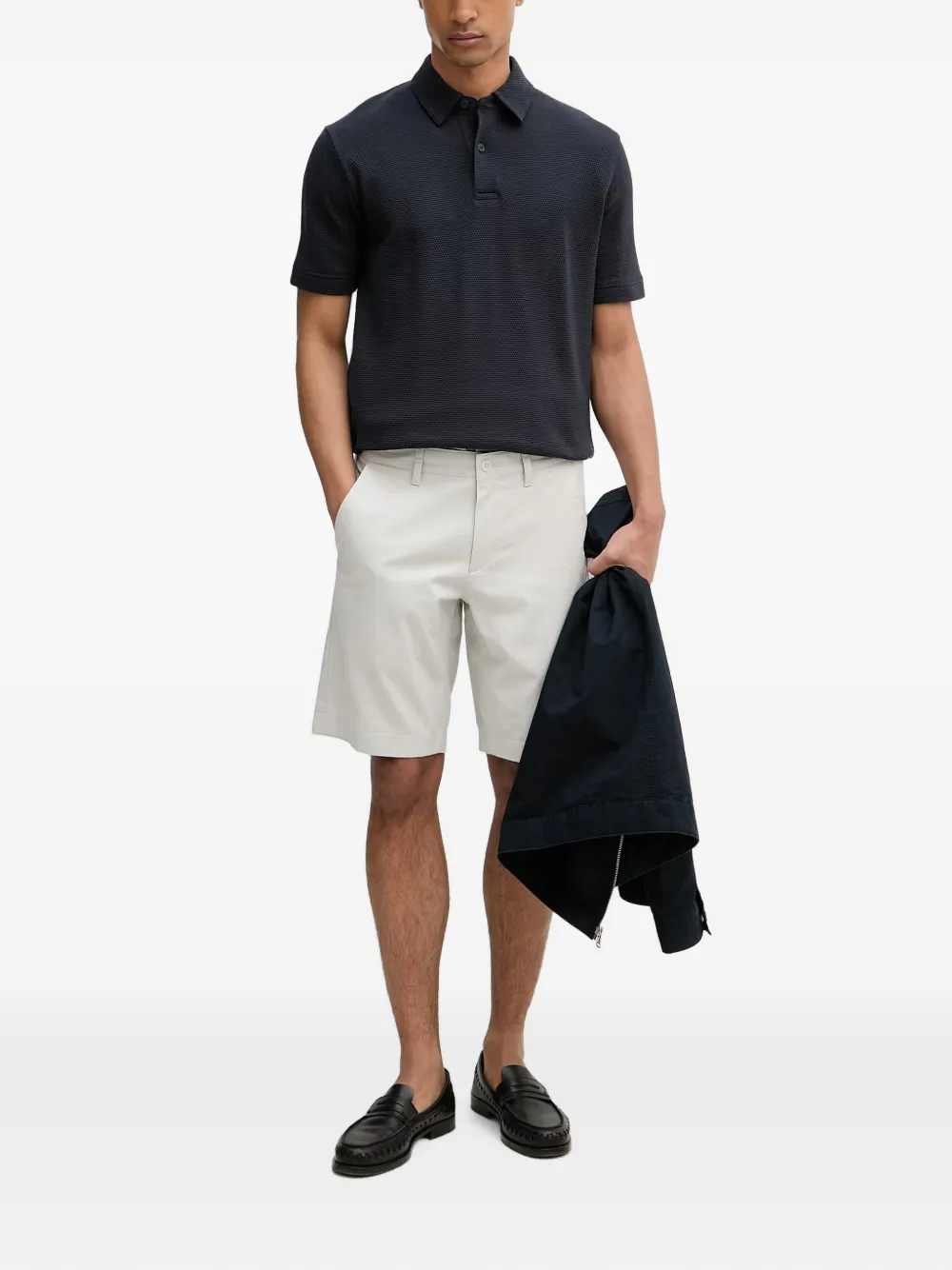 Marc O'Polo Shorts met geborduurd logo Grijs