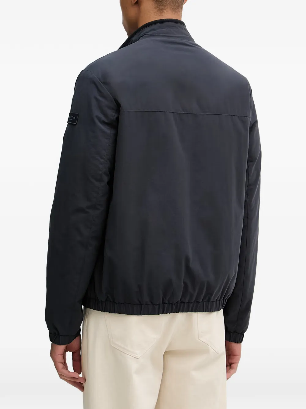 Marc O'Polo Jack met elastische afwerking en rits Blauw