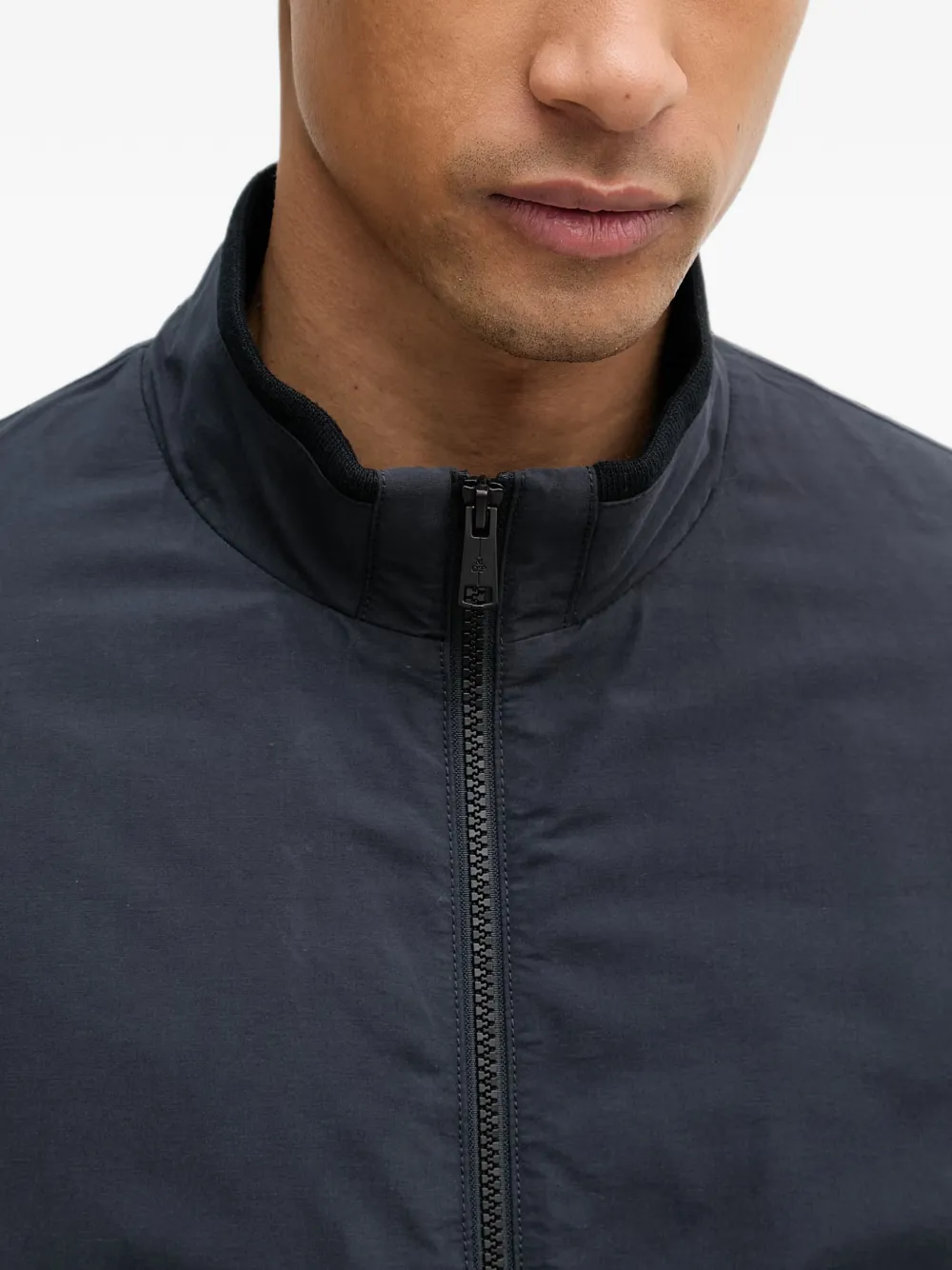 Marc O'Polo Jack met elastische afwerking en rits Blauw