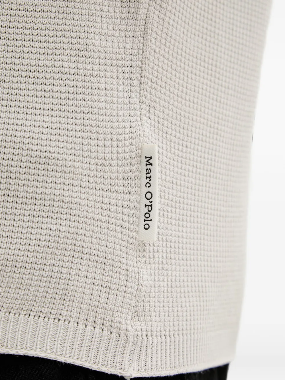 Marc O'Polo Wafelgebreide trui met lange mouwen Beige