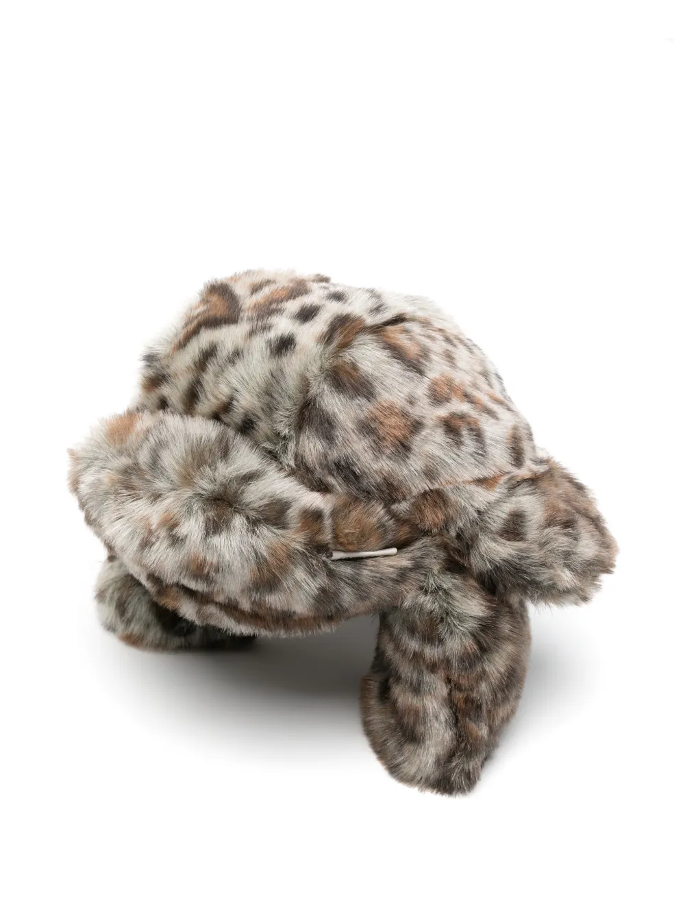 Ruslan Baginskiy leopard-print trapper hat - Grigio
