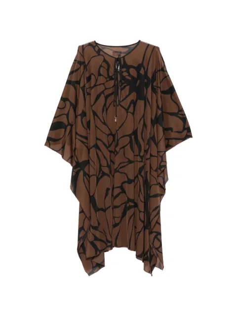 Fisico abstract-print cold-shoulder mini dress