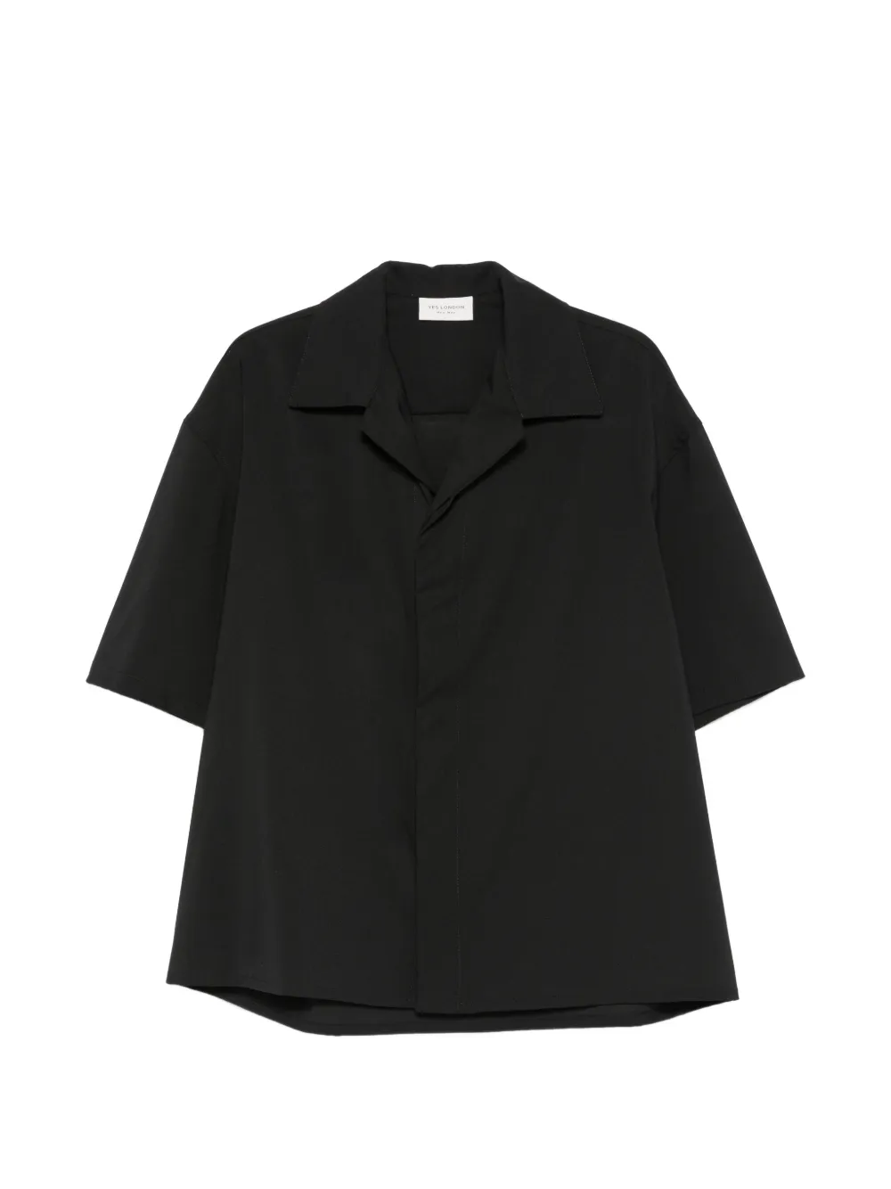 YES LONDON short-sleeve camp-collar shirt - Nero