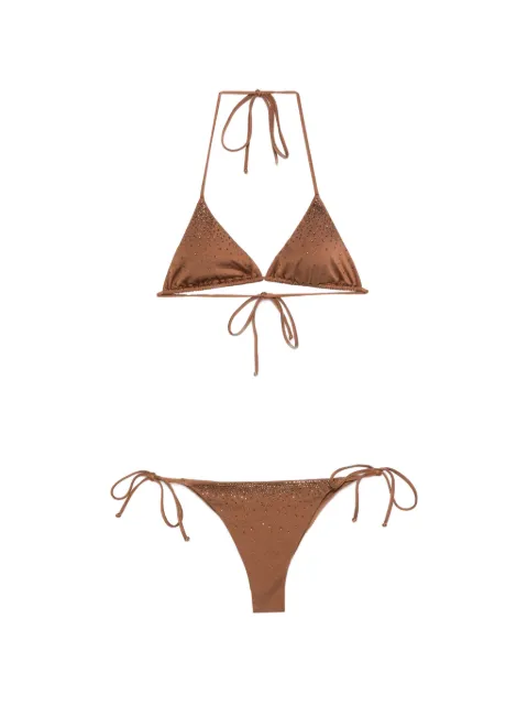 MC2 Saint Barth crystal-embellished halterneck bikini