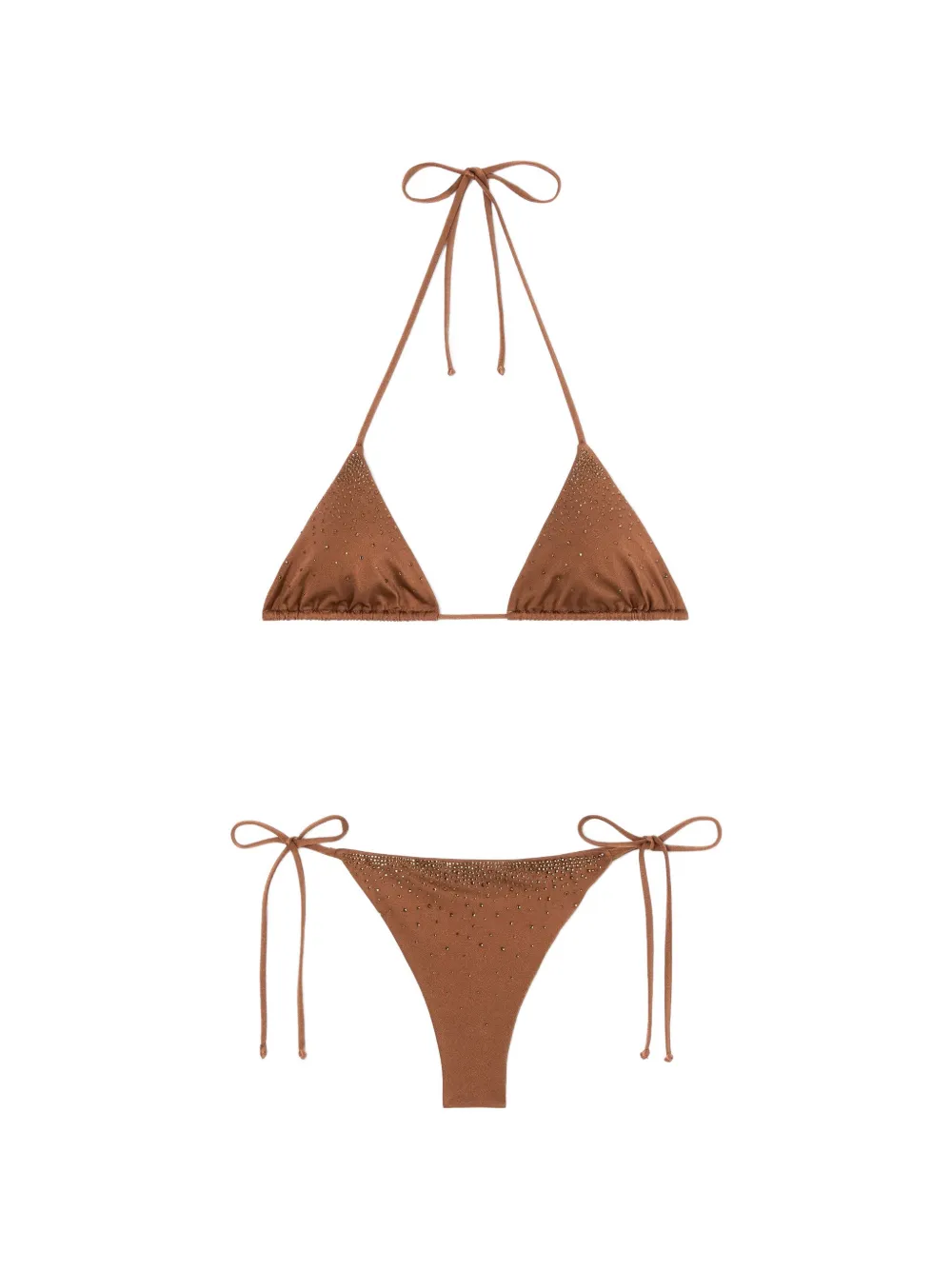 MC2 Saint Barth Bikini verfraaid met kristallen Bruin