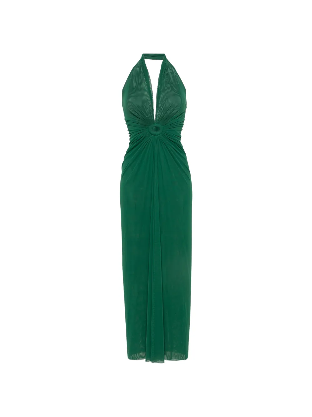Fisico ruched halterneck maxi dress - Green