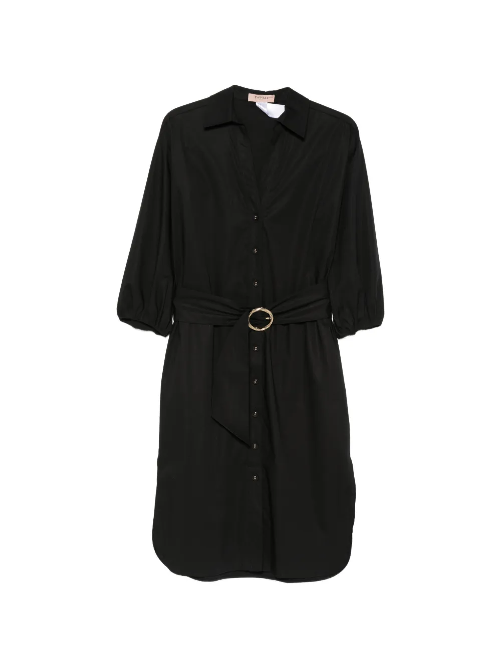 TWINSET belted midi dress - Nero