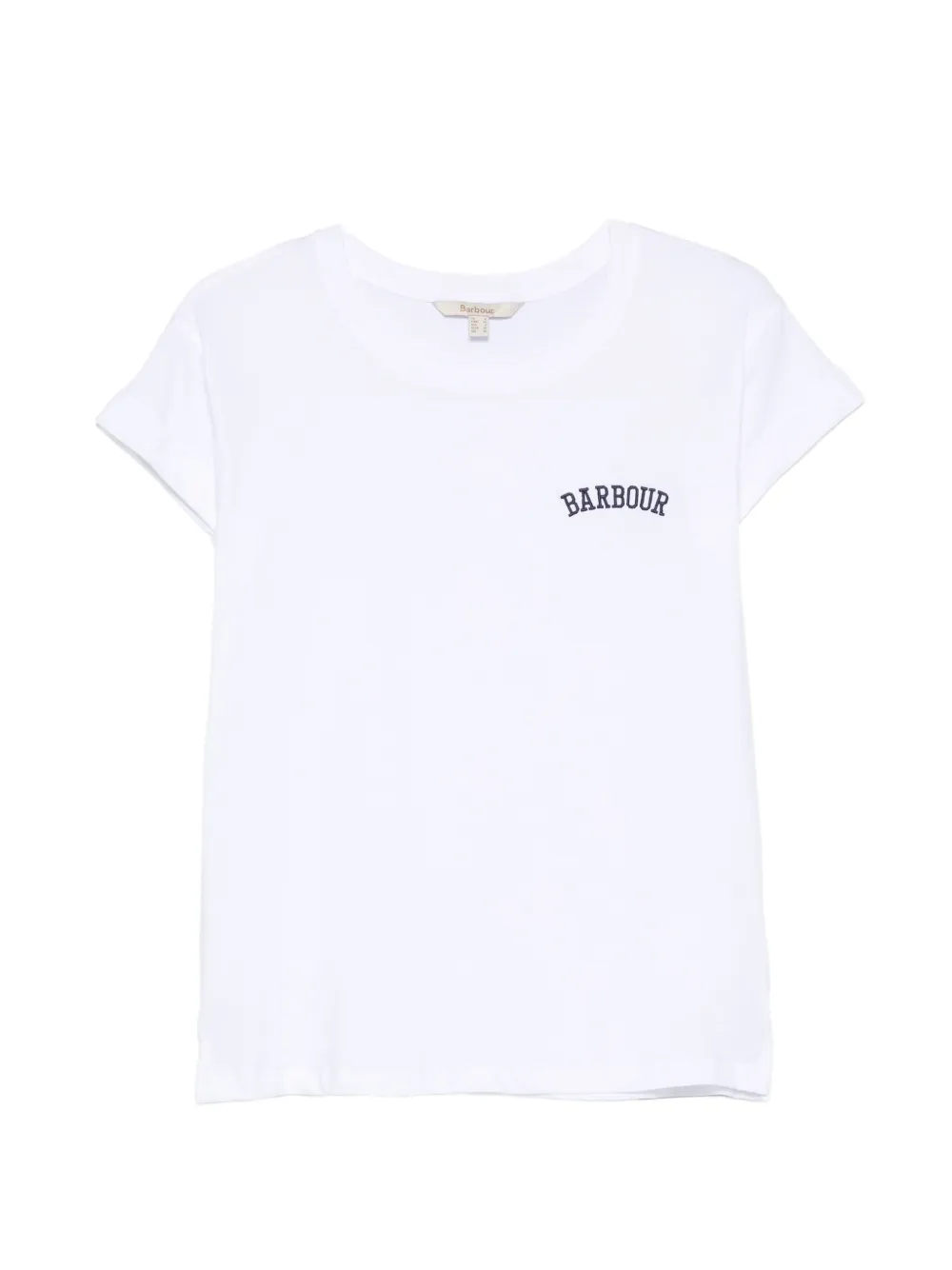 Barbour logo-embroidered T-shirt - Weiß