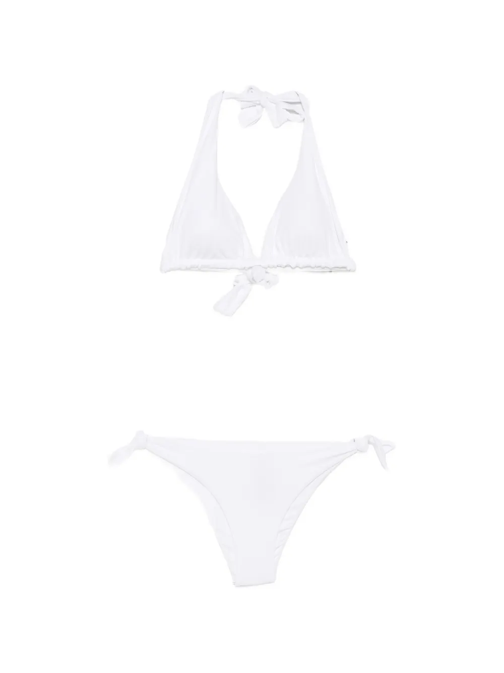 Fisico side-tie triangle bikini - Bianco