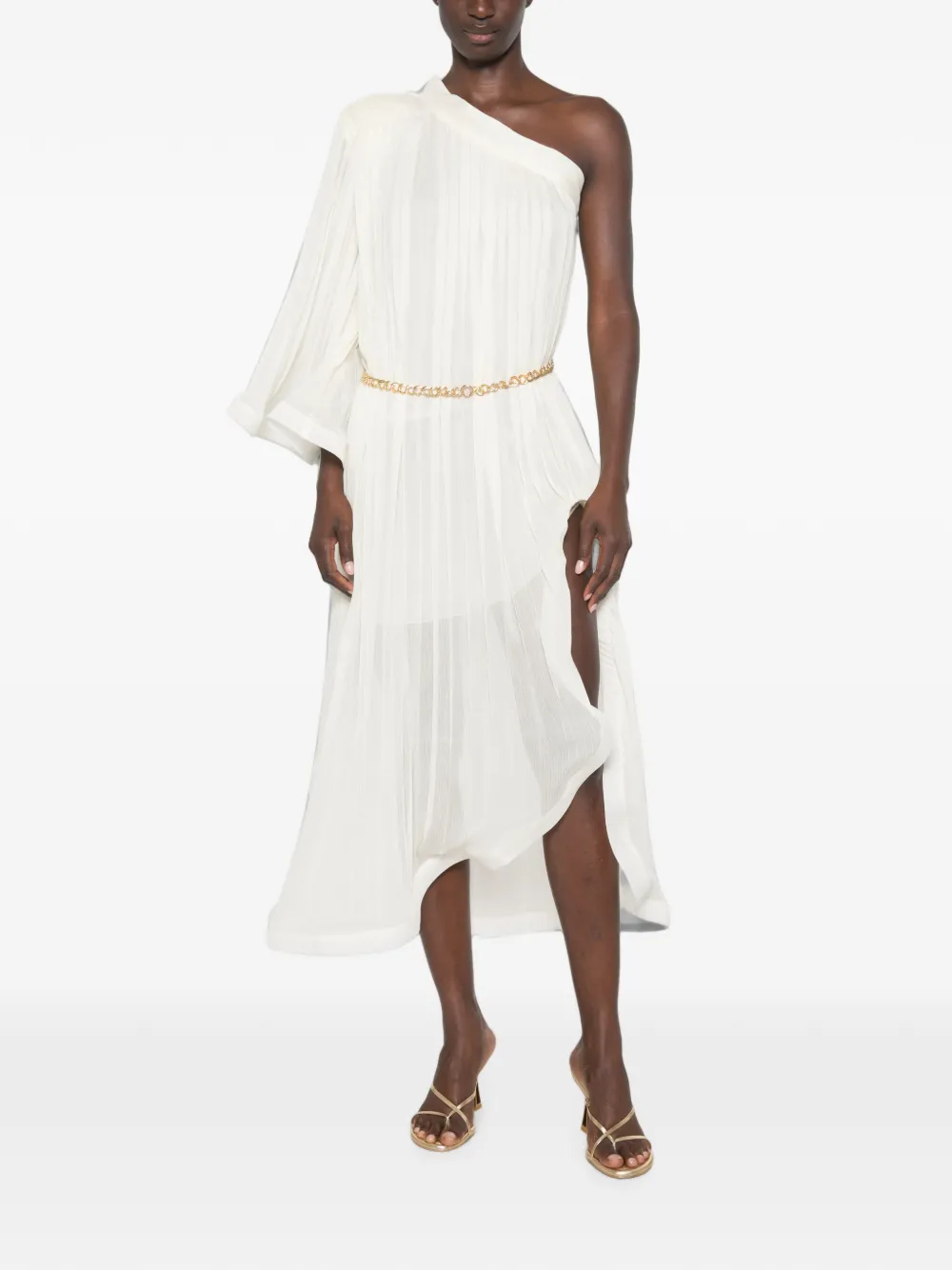 SIMONA CORSELLINI Geplooide jurk Wit
