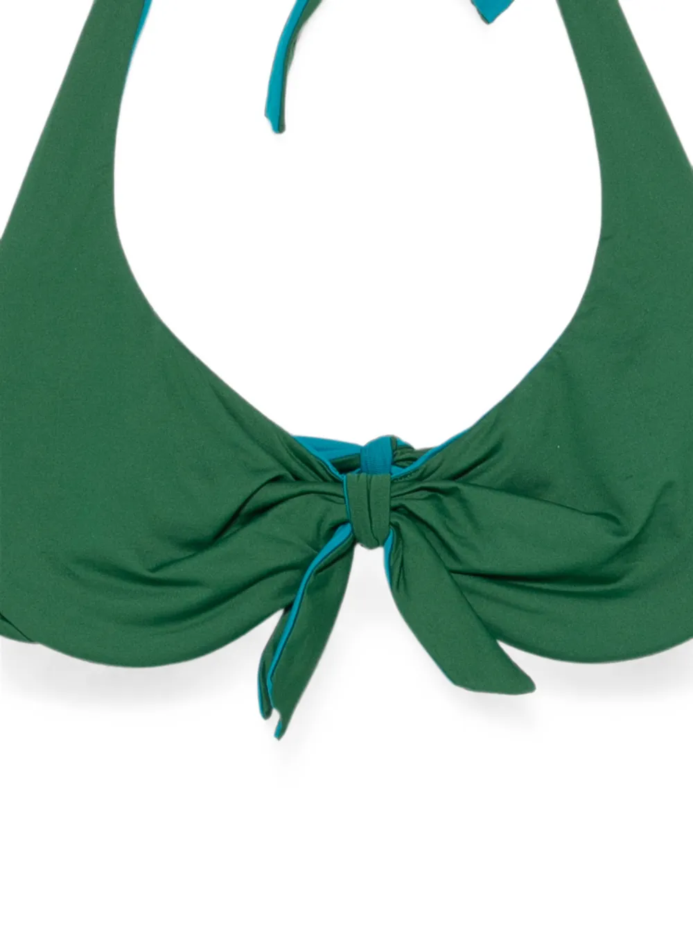 Fisico Bikini met halternek en geknoopt detail Groen