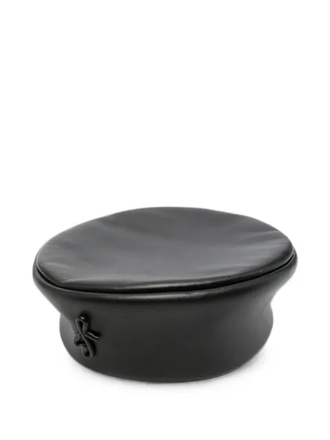 Ruslan Baginskiy logo-plaque leather beret