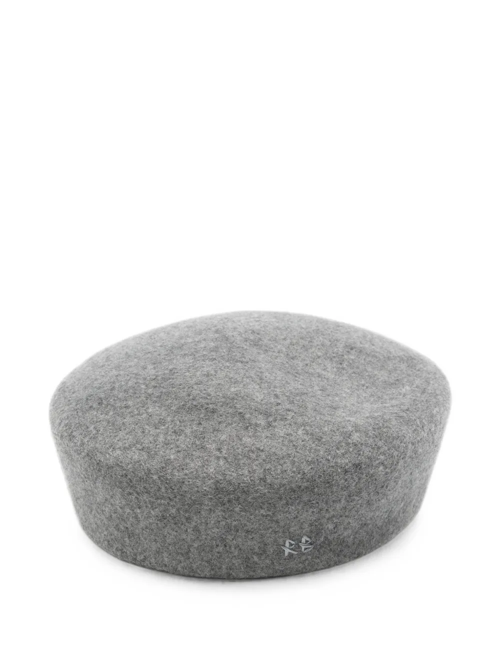 Ruslan Baginskiy Logo-embroidered Felt Beret In Gray