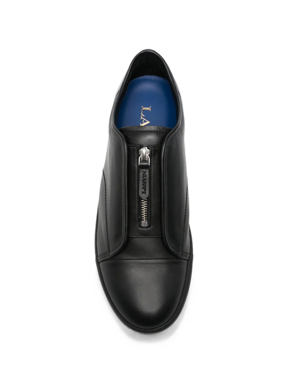 Lanvin Leren sneakers met rits Zwart