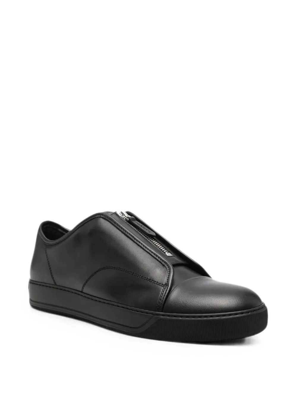Lanvin Leren sneakers met rits Zwart