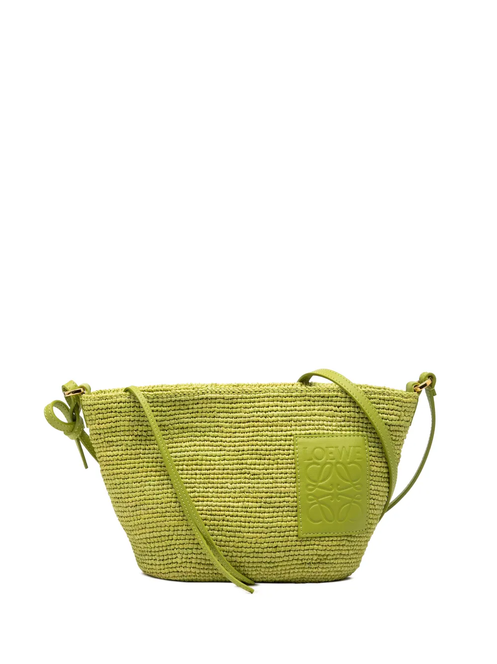 Loewe Pre-Owned Borsa a tracolla Paula's Ibiza Anagram in rafia 2024 - Verde