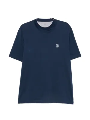 Brunello Cucinelli ロゴ Tシャツ | ブルー | FARFETCH JP