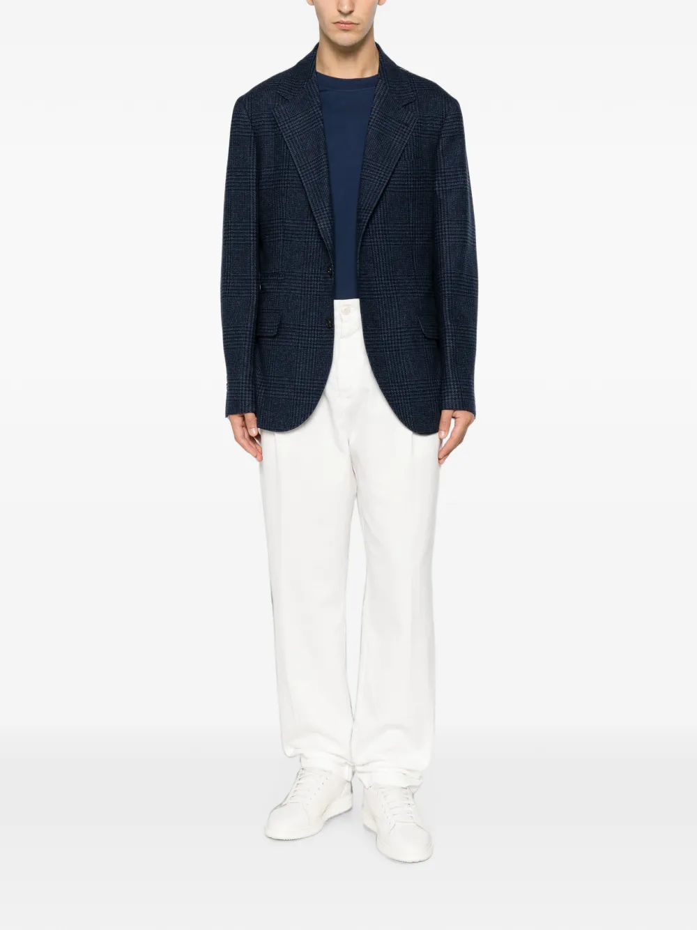 Brunello Cucinelli T-shirt met geborduurd logo Blauw