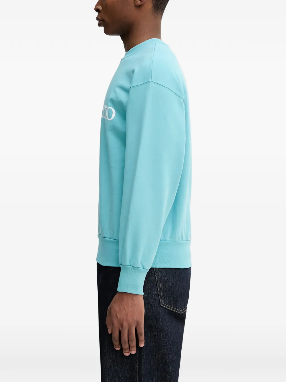 NO PROBLEMO trui met lange mouwen en logoprint Blauw