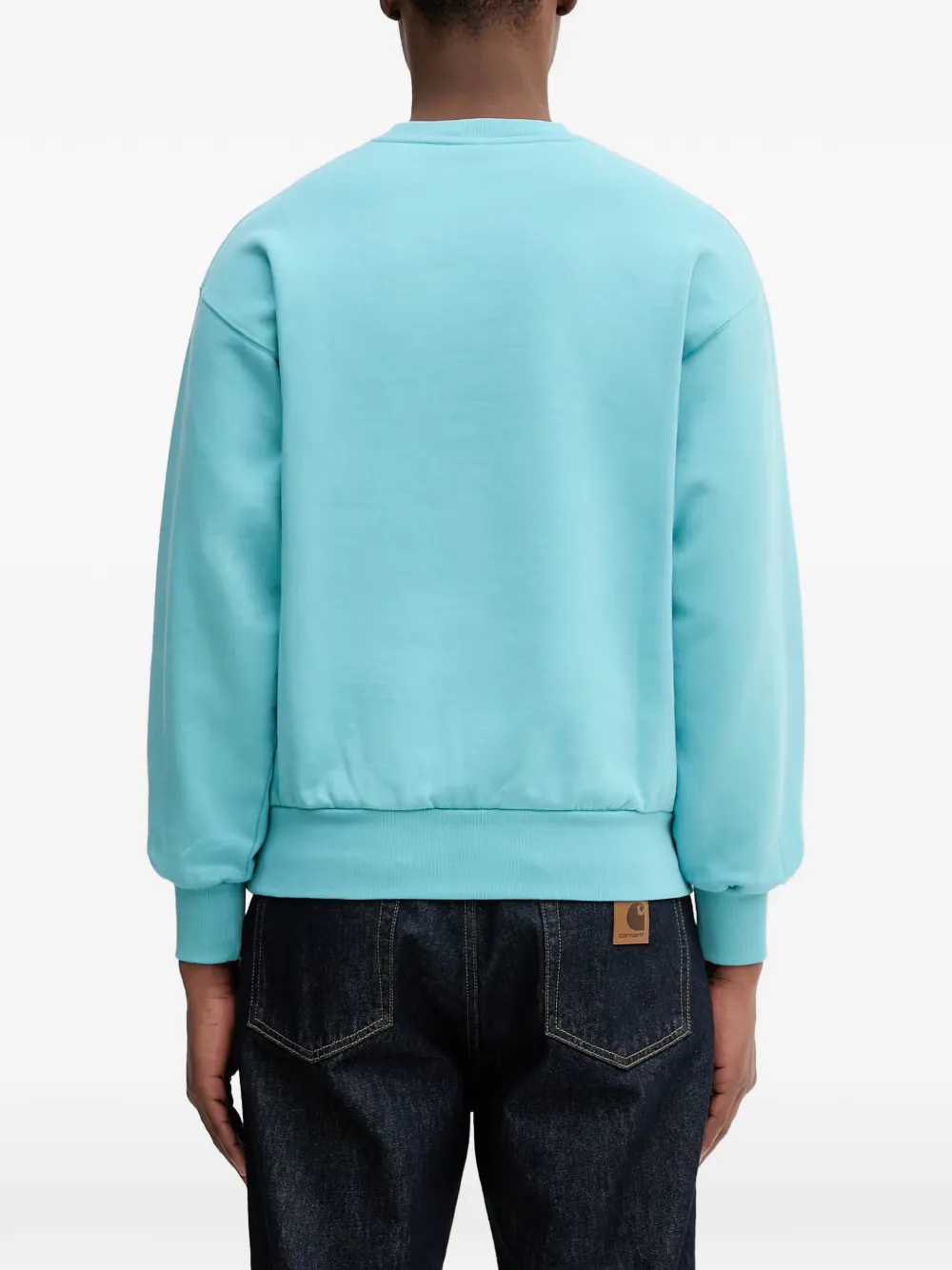 NO PROBLEMO trui met lange mouwen en logoprint Blauw