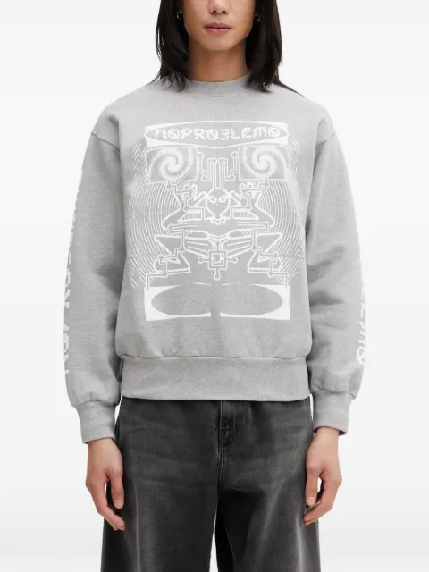NO PROBLEMO graphic-print logo-print oversized sweatshirt
