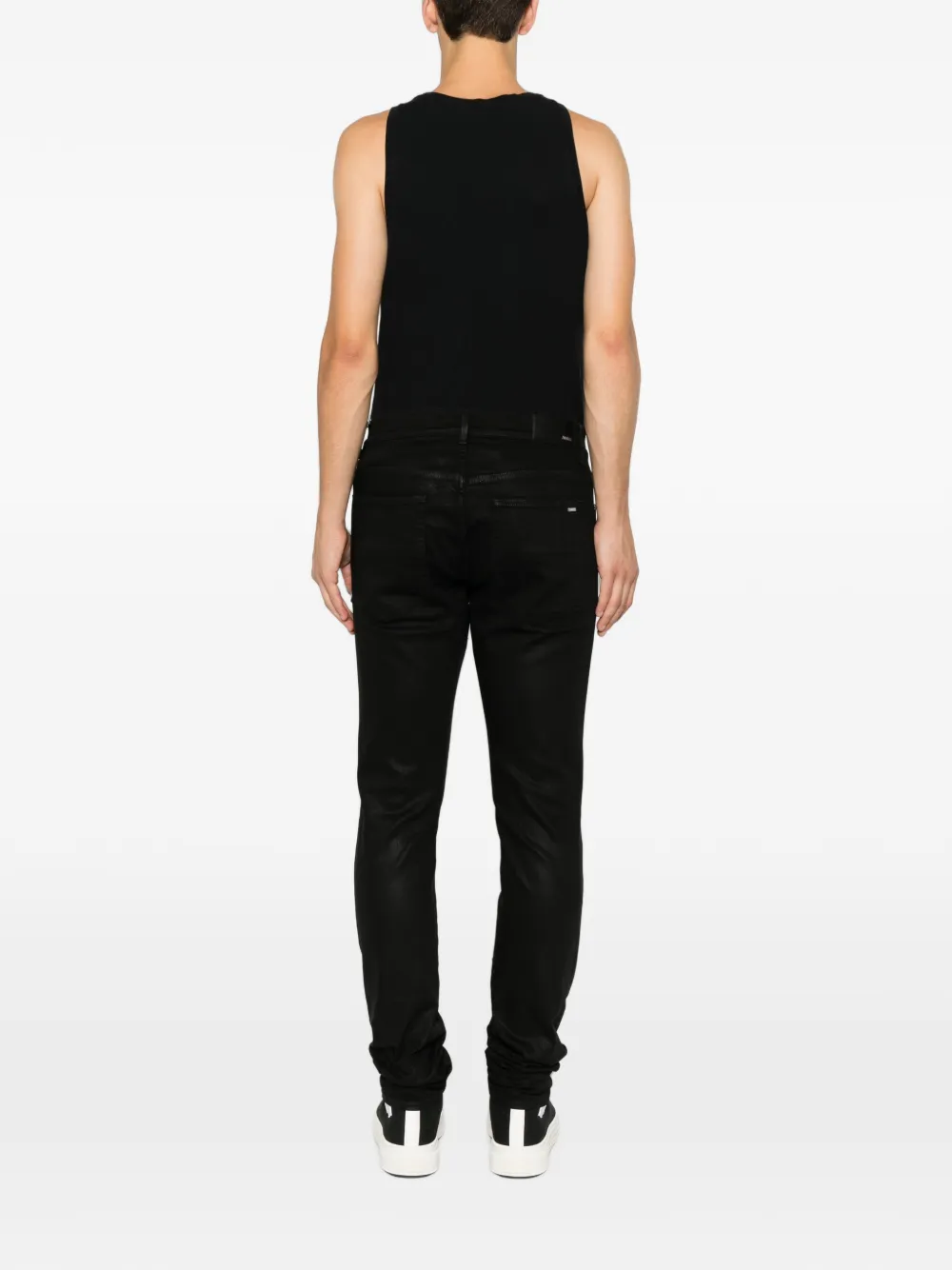 AMIRI Gecoate jeans met gerafeld effect Zwart