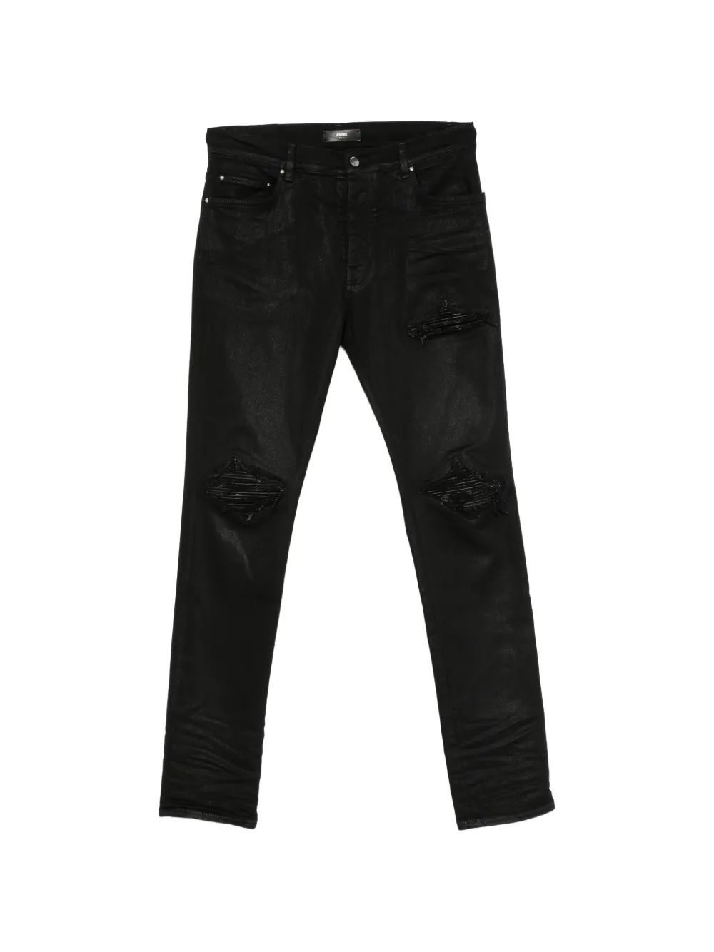 AMIRI distressed-effect coated jeans - Nero