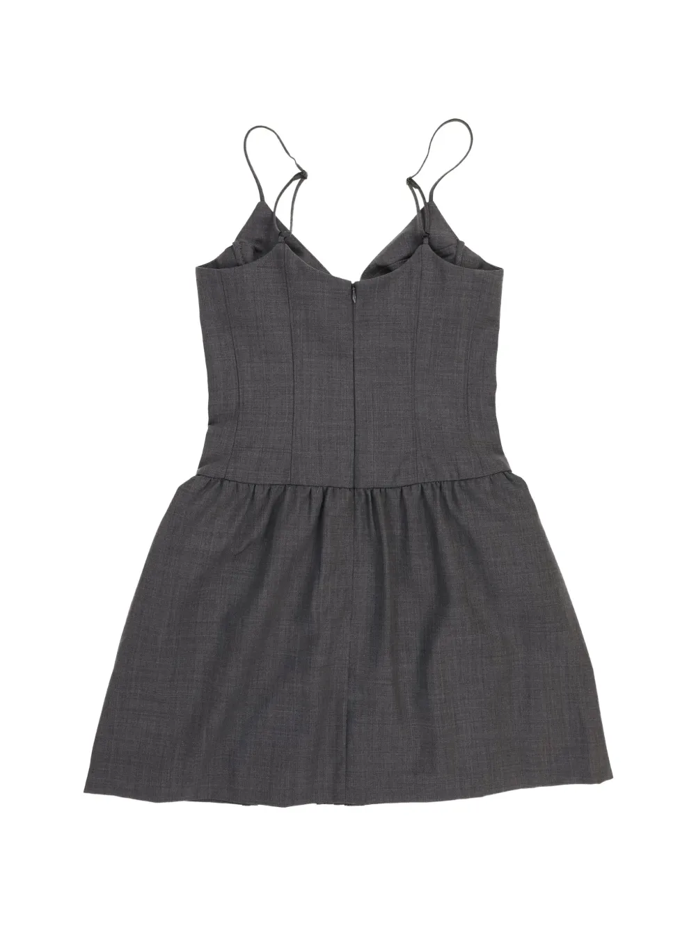 SHUSHU TONG Geplooide mini-jurk met cups Grijs