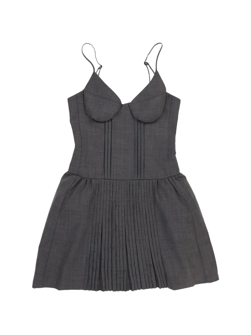 SHUSHU/TONG pleated cupped mini dress